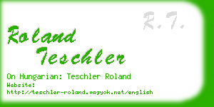 roland teschler business card